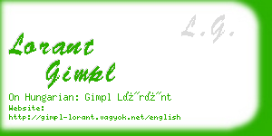 lorant gimpl business card